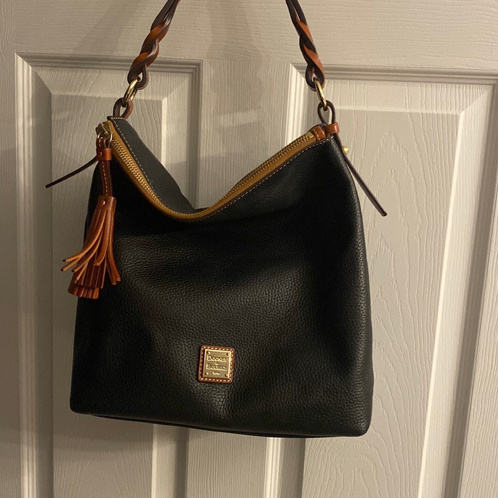 Dooney and Bourke black leather hobo
